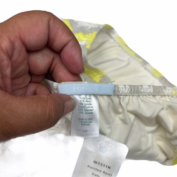 Eberjey Painted Spirit Kate Bikini Bottom Citrus L - Picture 9 of 11